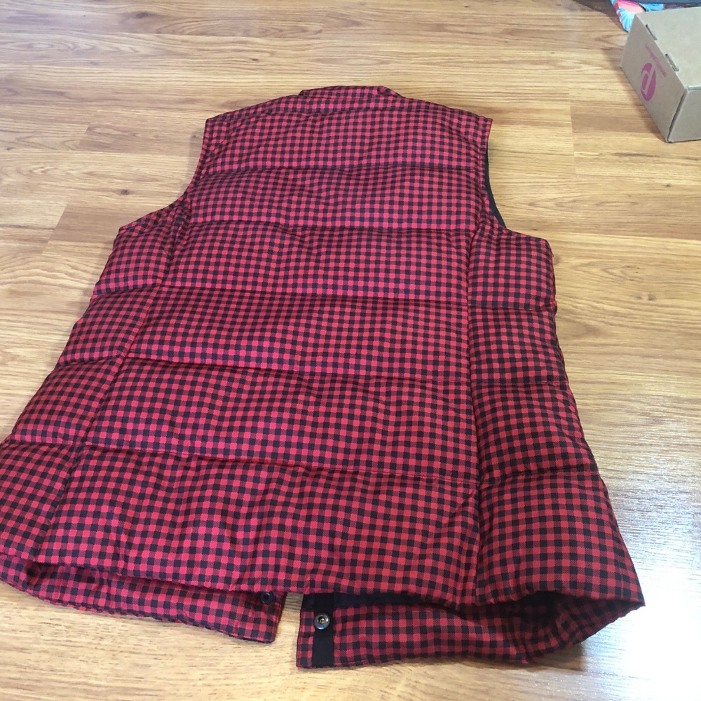 J Jill Down Gingham Vest - Picture 6 of 8